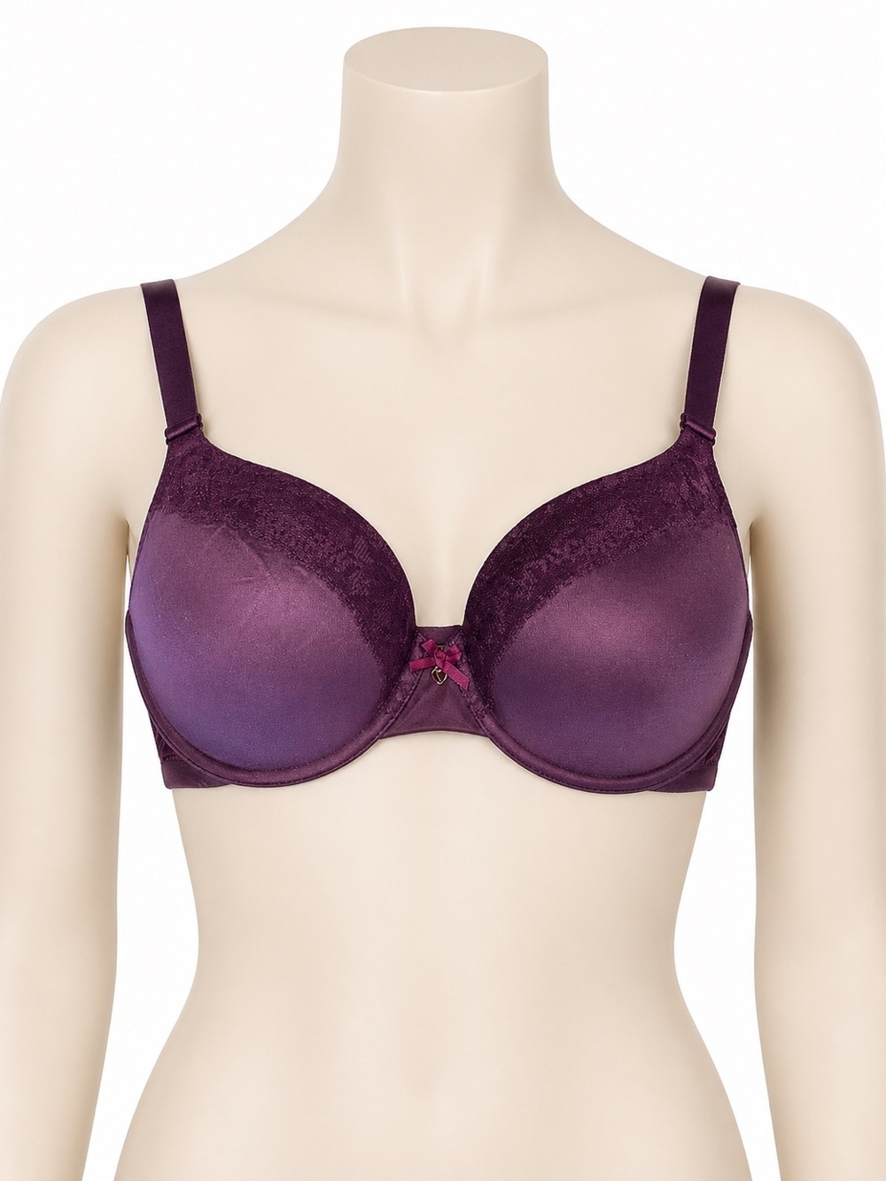 Victoria’s Secret Purple Lace Trim Push Up Bra Underwire Padded Sexy Lingerie